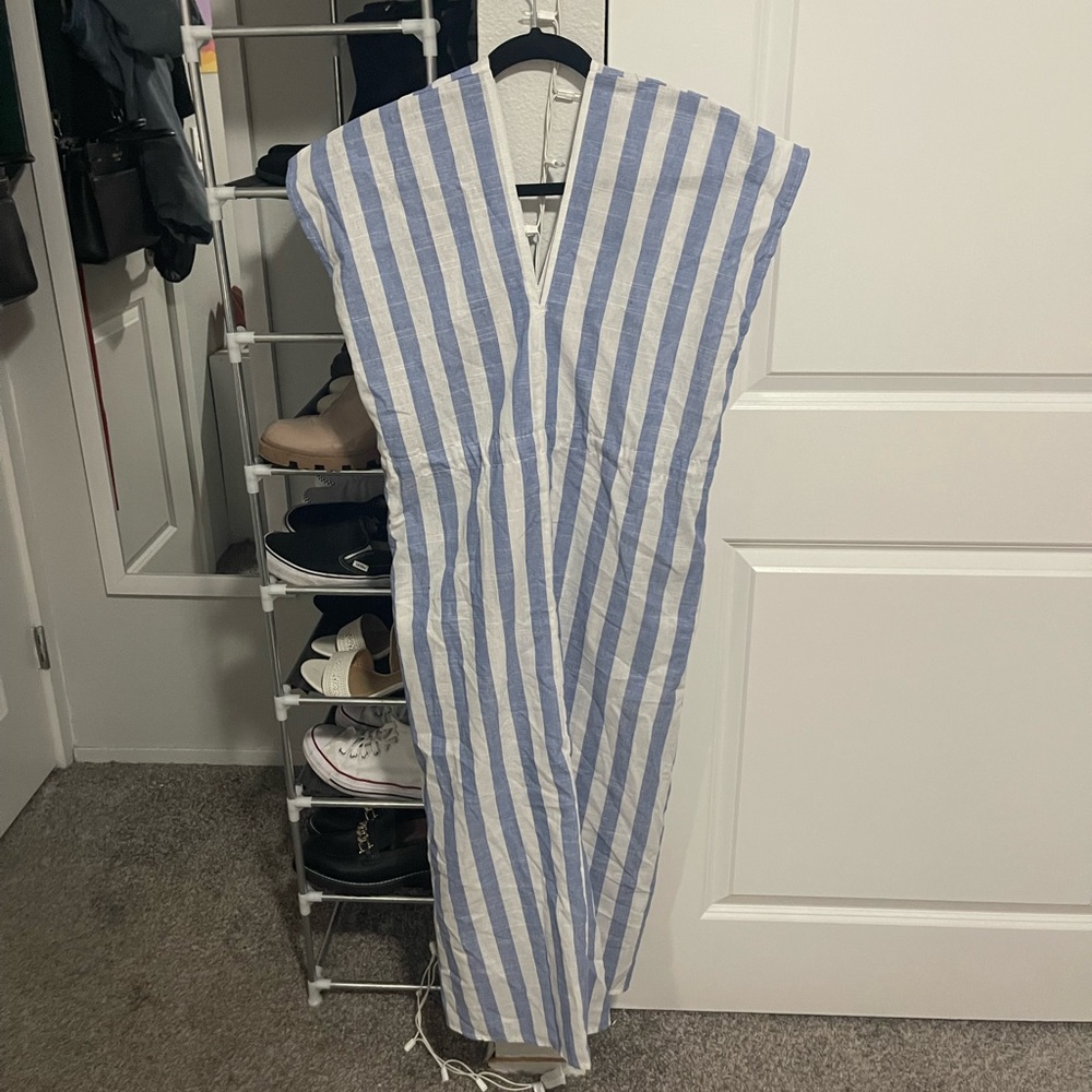 Blue and White Beach Coverup